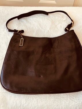 Vintage Coach Brown Leather Shoulder Bag